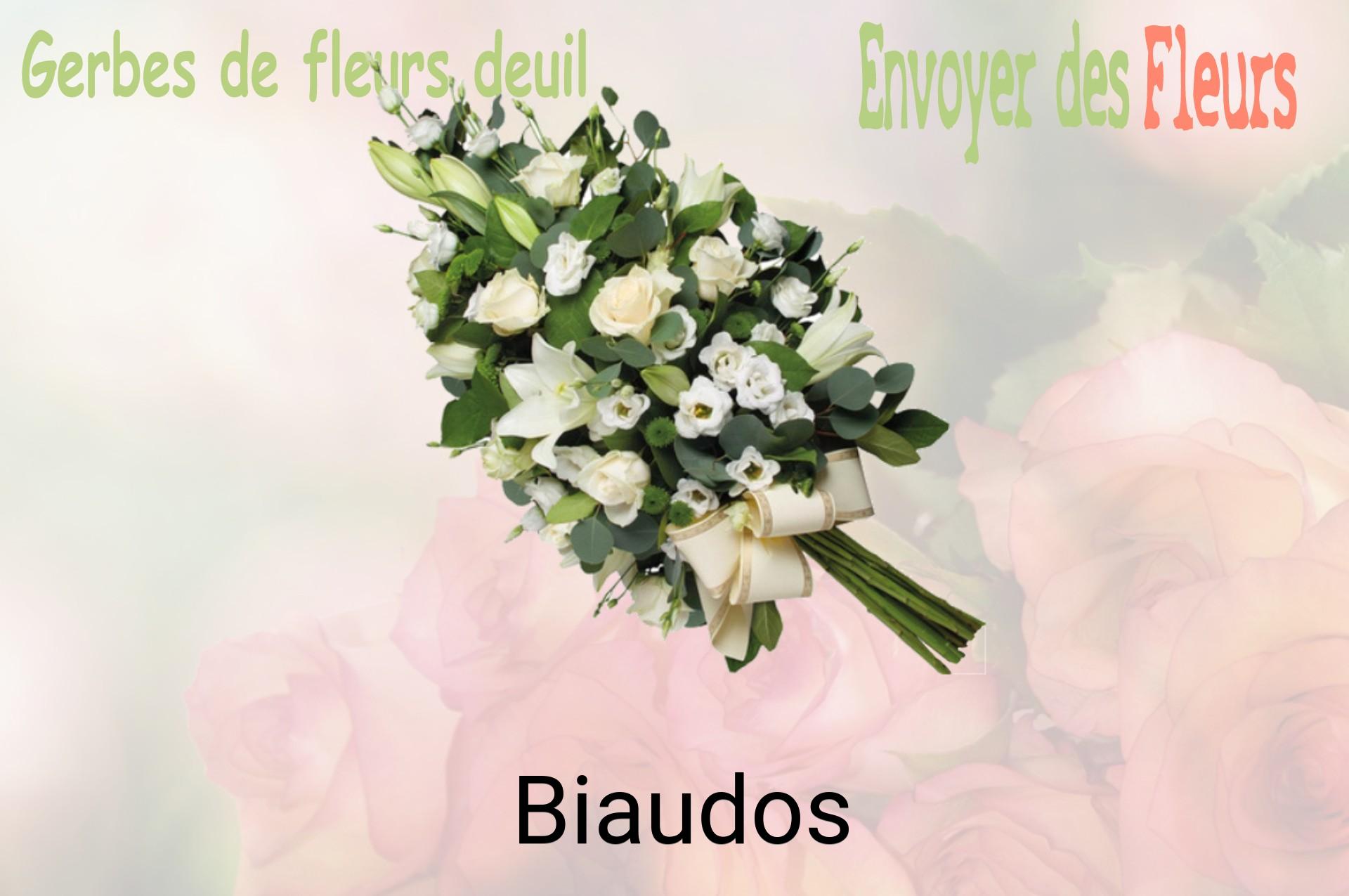 Gerbe de fleurs de deuil livrée à Biaudos